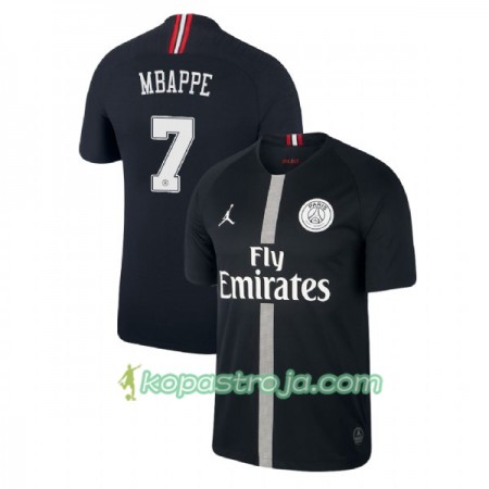 Billiga Fotbollströjor Paris Saint-Germain Mbappe 7 Jodan Svart Tredje tröja 2018/19 Kortärmad